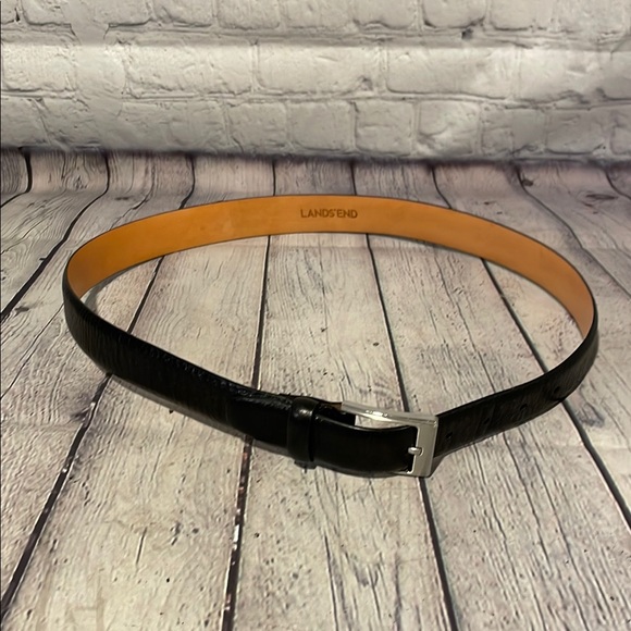 Lands' End Other - Lands' End Black Leather Men's Belt sz34